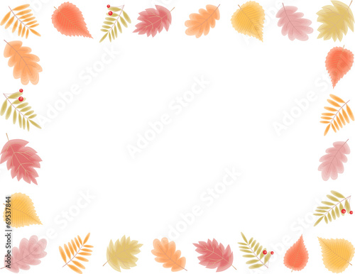 fall leaves frame