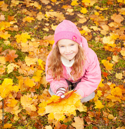 Girl at autumn