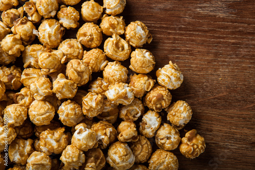 a lot of golden caramel corn background