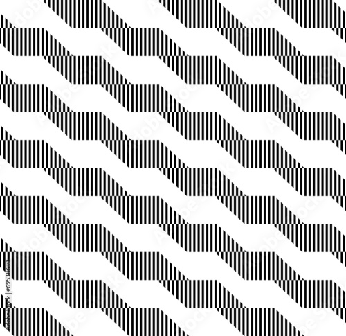 Black and white geometric seamless pattern