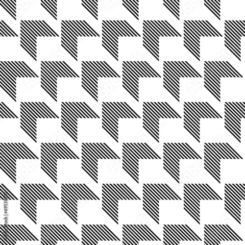 Black and white geometric seamless pattern