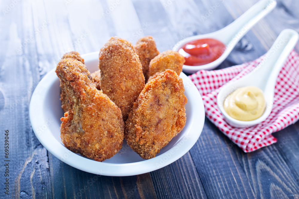 fried chicken wings with sauce fried chicken wings with sauce