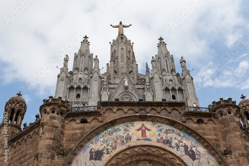 Statue of Christ on Mount Tibidabo, Barcelona