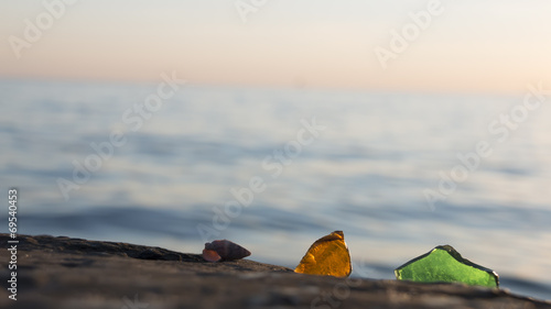 sea glass and ocean