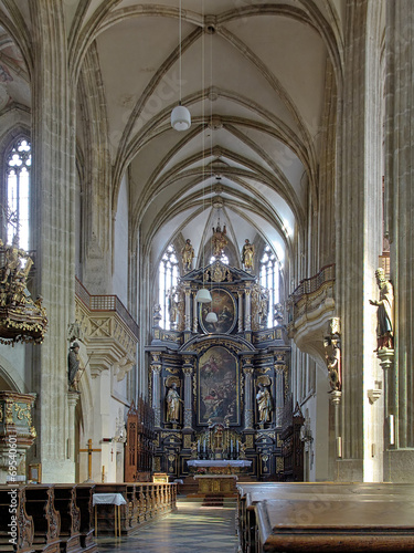Interior of St. James Church in Kutna Hora  Czech Republic