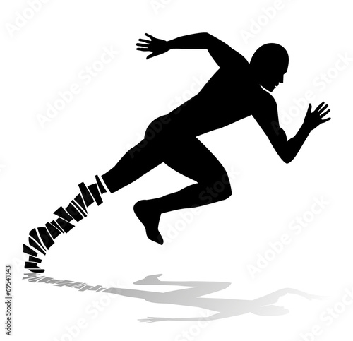 silhouette astratta di uomo che corre