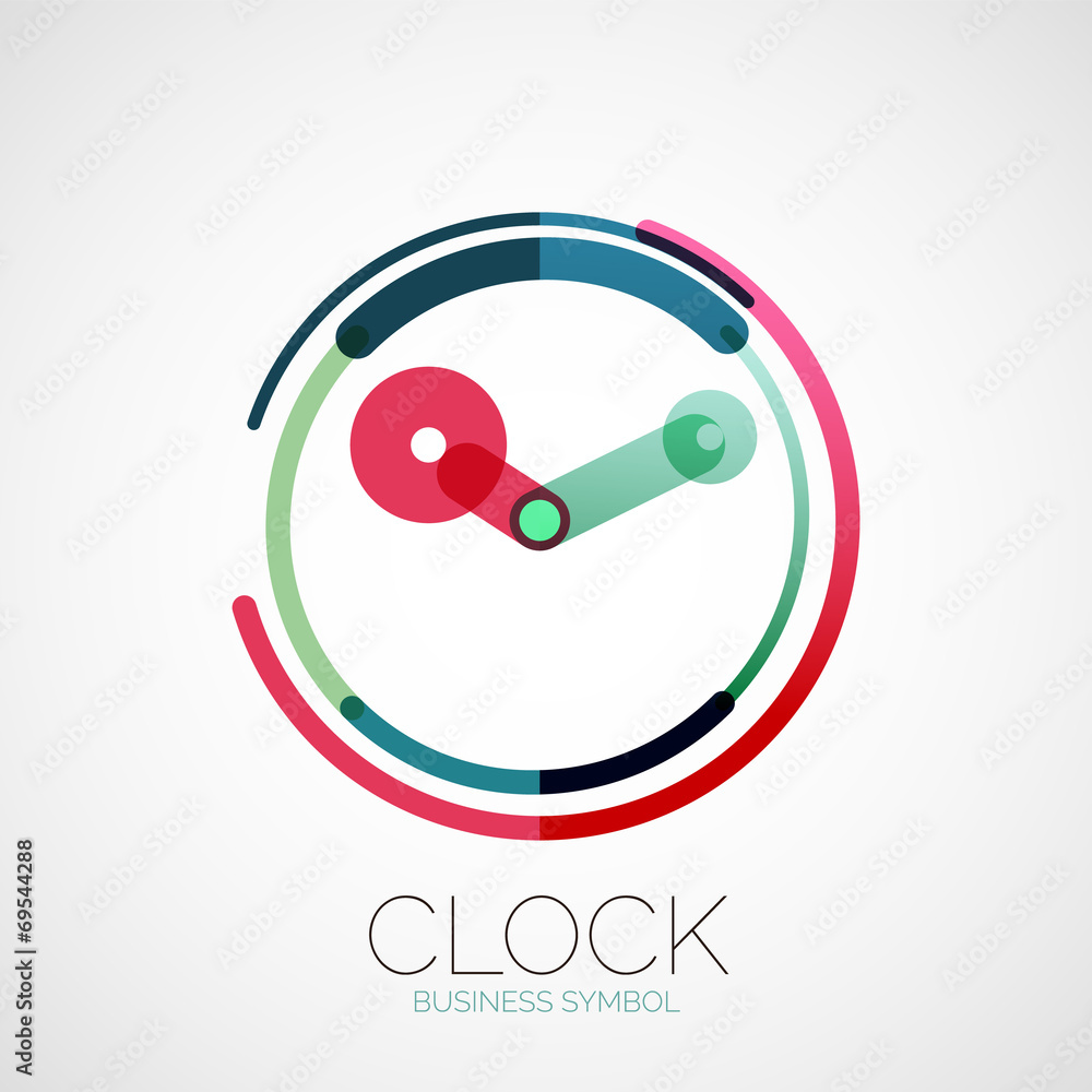 Clock, time company logo, business concept Clock, time company logo, business concept