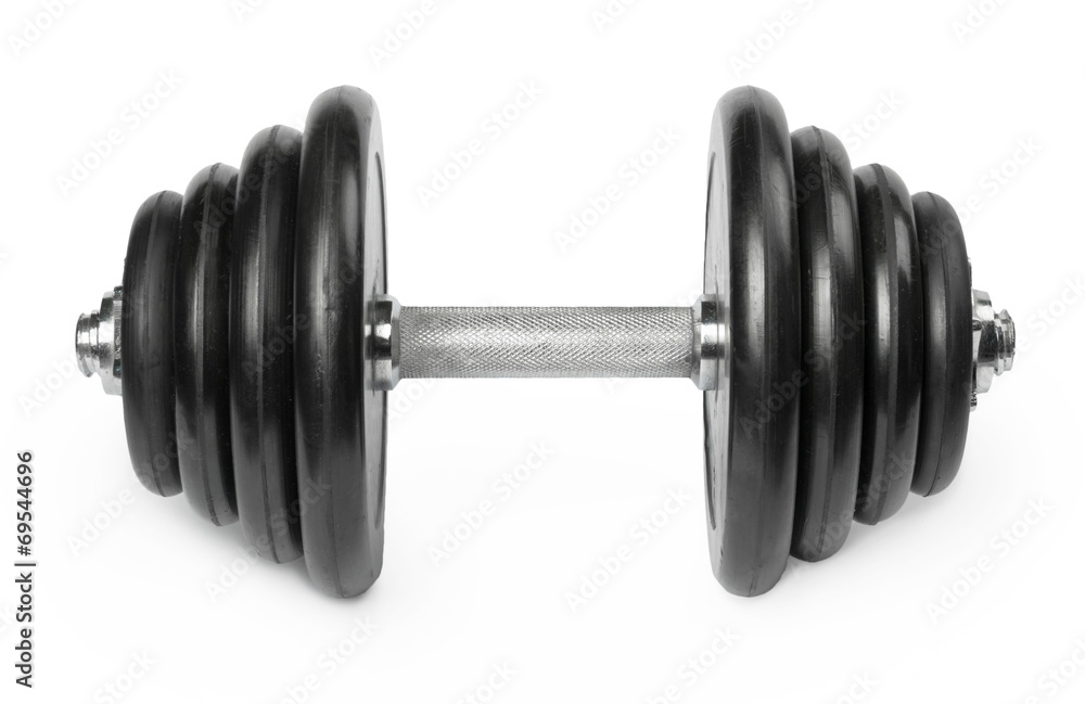 Exercise hand weights isolated on a white background Exercise hand weights isolated on a white background