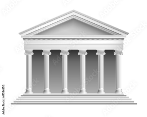 Tableau sur toile Temple with colonnade
