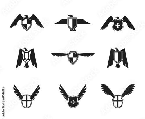 Eagle Icon Shield Set