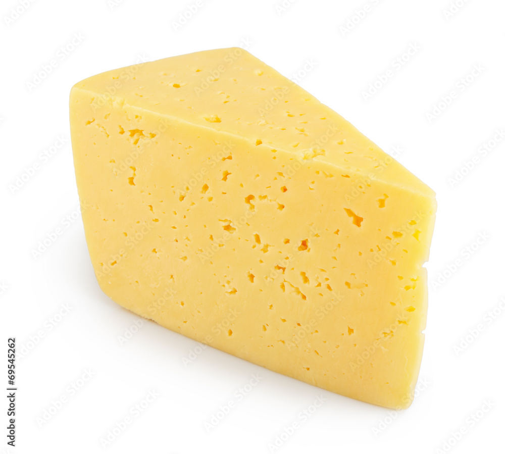 piece of cheese isolated on white background piece of cheese isolated on white background