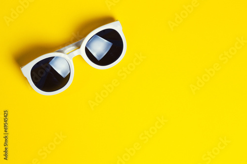 Stylish white sunglasses