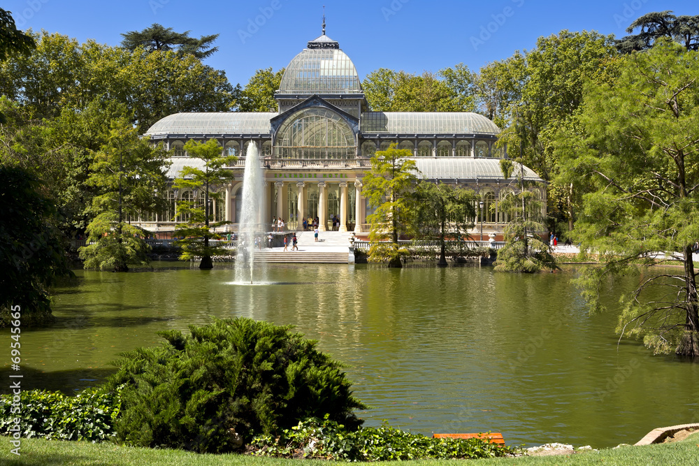 Crystal Palace (Palacio de Cristal) in Retiro Park, Madrid