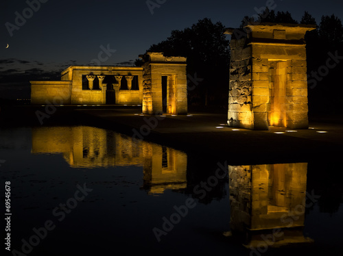 Temple of Debod. Egyptian temple in Madrid