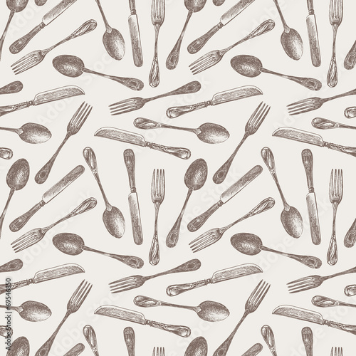 pattern of the flatware
