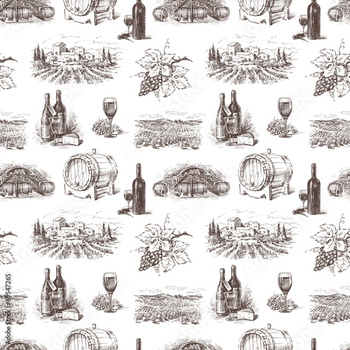 Pattern of the grape wine