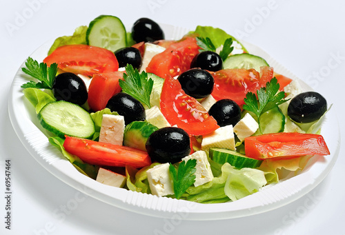 Plate with salad