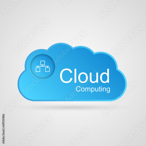 Cloud computing concept. Modern design template.