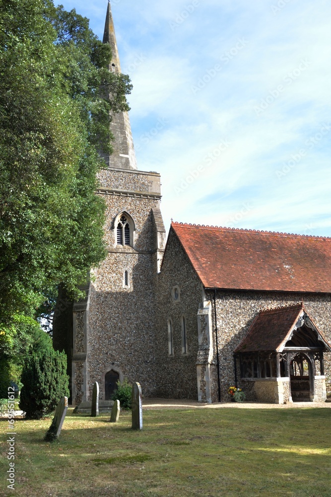English parish church in sun