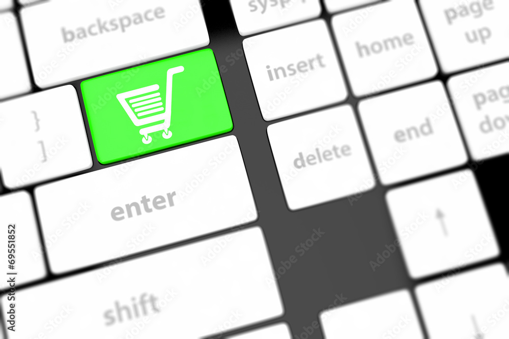 shopping enter button key on white keyboard shopping enter button key on white keyboard