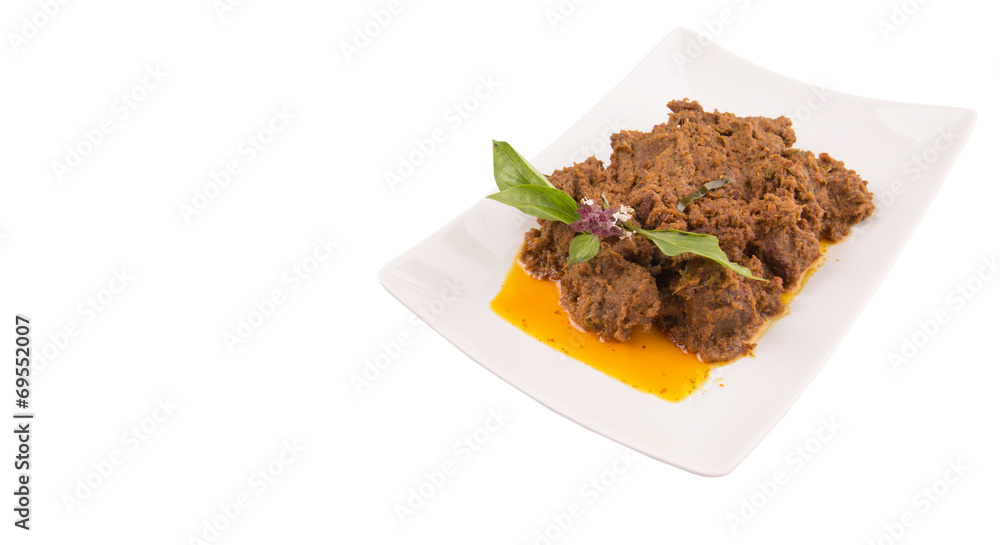 Malay Beef Rendang Dish Malay Beef Rendang Dish