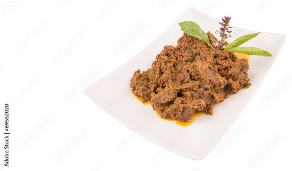 Malay Beef Rendang Dish Malay Beef Rendang Dish
