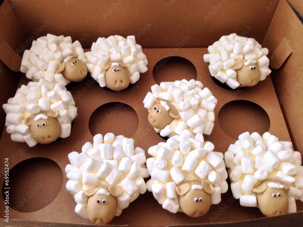 a herd of cupcakes