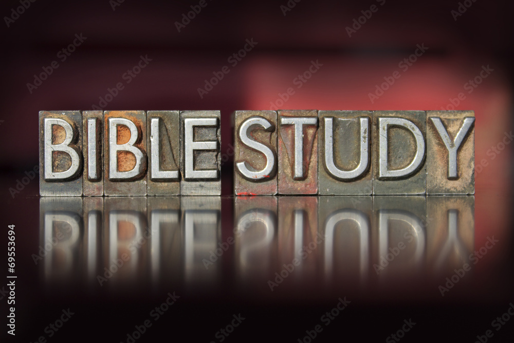 Naklejka premium Bible Study Letterpress