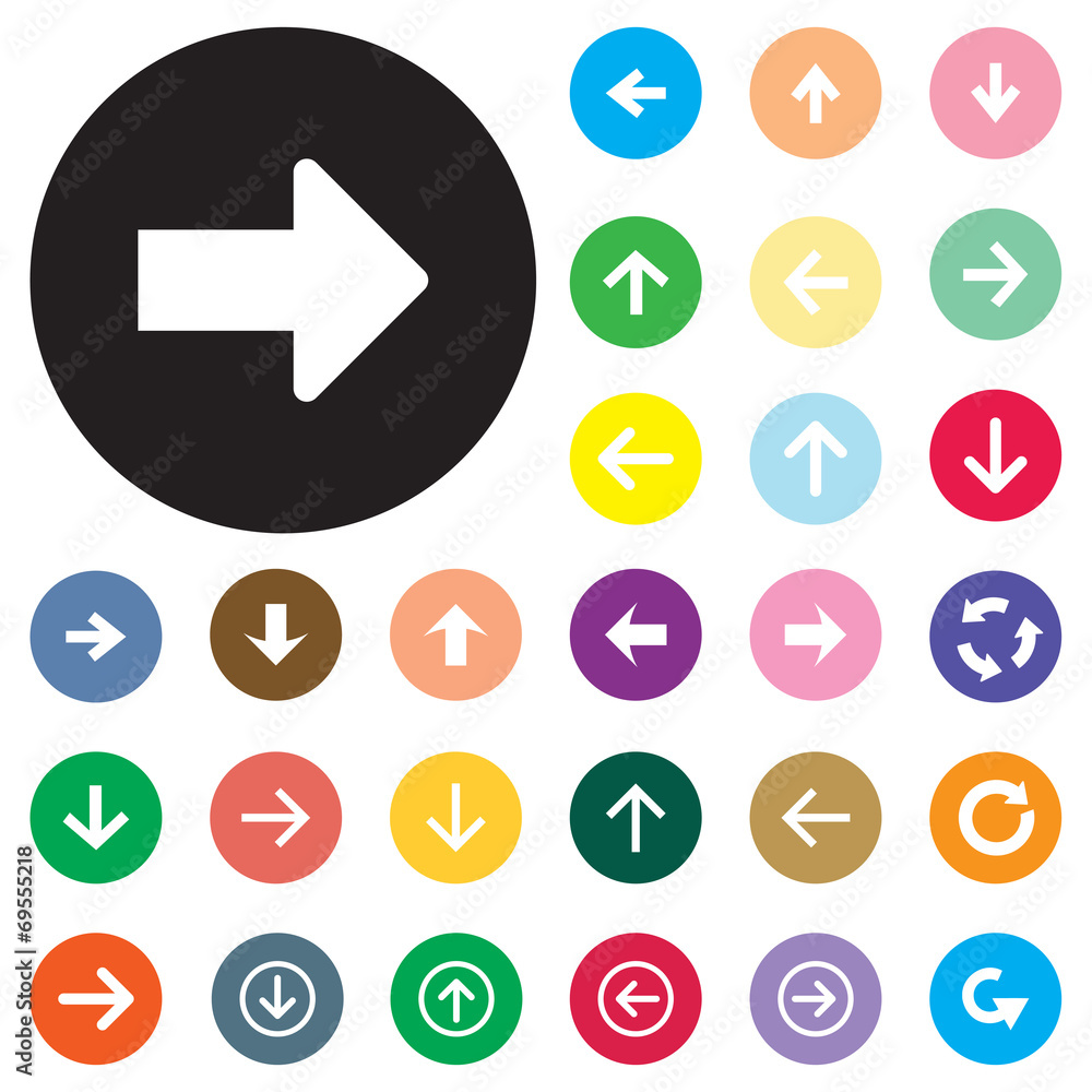 Arrow sign vector icon set Arrow sign vector icon set