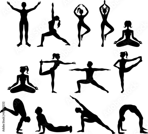 Yoga figures black