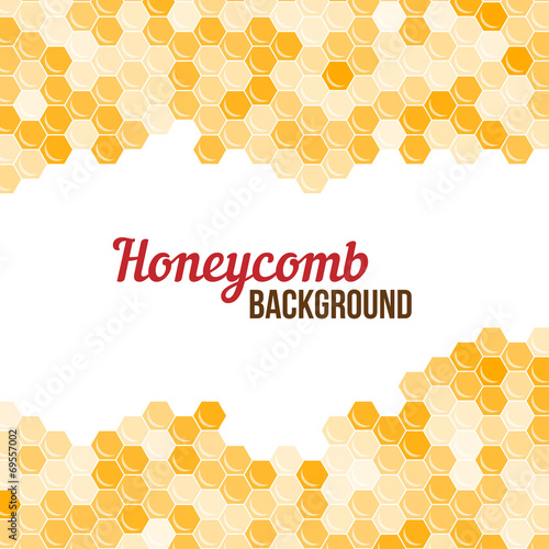 Orange honeycomb background.