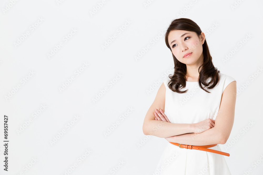 asian businesswoman on white background asian businesswoman on white background