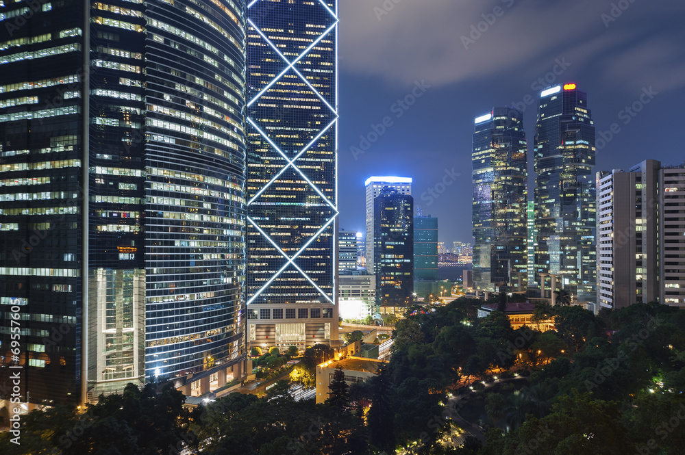 Obraz premium Hong Kong City at night