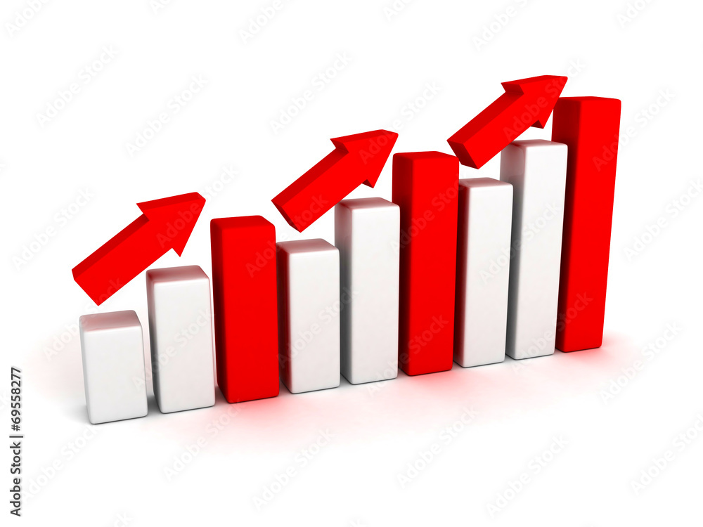growing business graph with rising arrow growing business graph with rising arrow