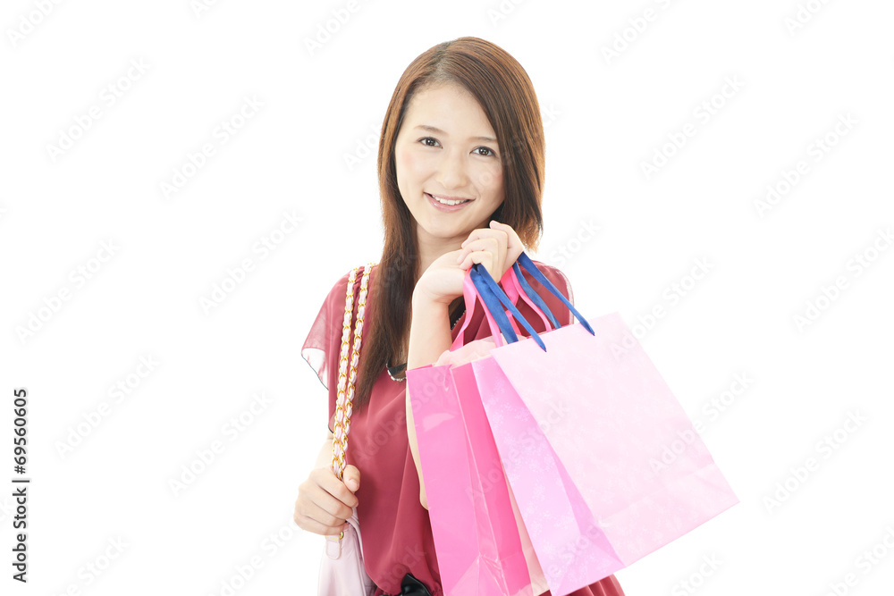 買い物をする女性 買い物をする女性