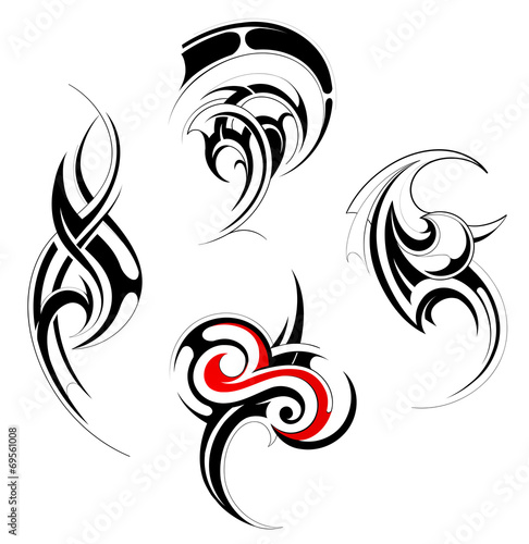 Tribal tattoo set