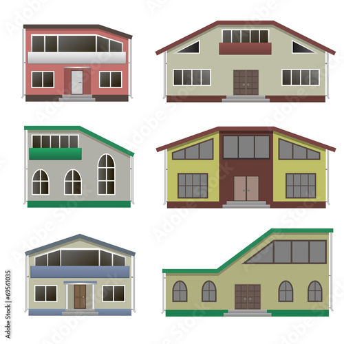 House and building set.