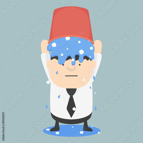 Ice bucket Challenge Business Fat EPS.10