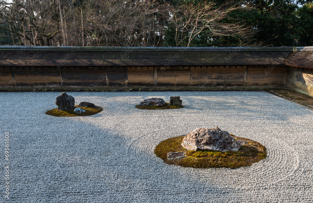 Fototapeta premium Kyoto Ryoanji Temple Rock Garden