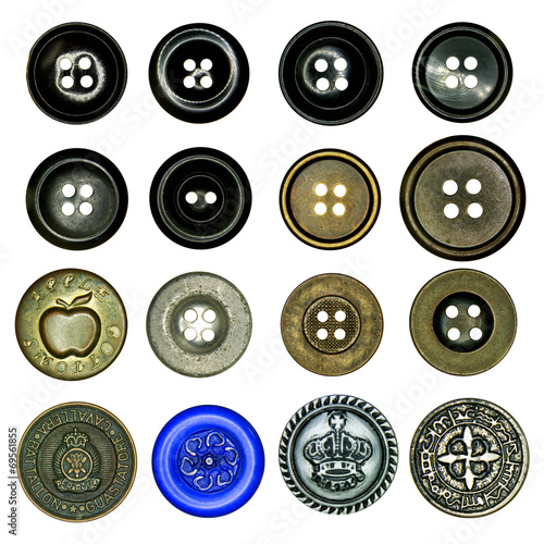 various kind of sewing buttons collection