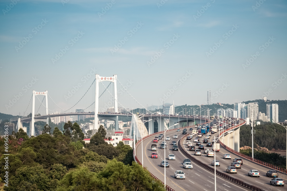 Obraz premium chinese xiamen haicang bridge