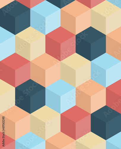 An abstract geometric vector background with blocks