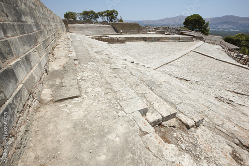 Phaestos minoan palatial city ruins in Crete. Greece photo