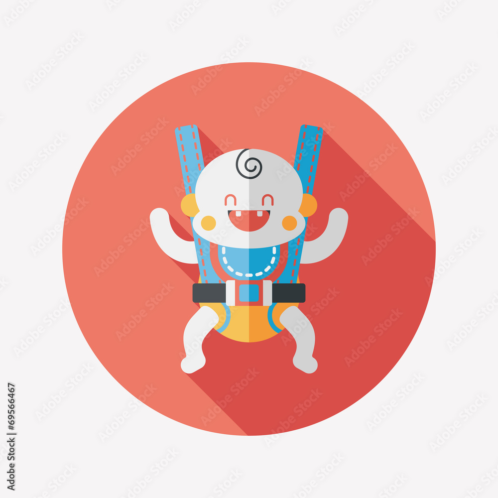 baby flat icon with long shadow baby flat icon with long shadow