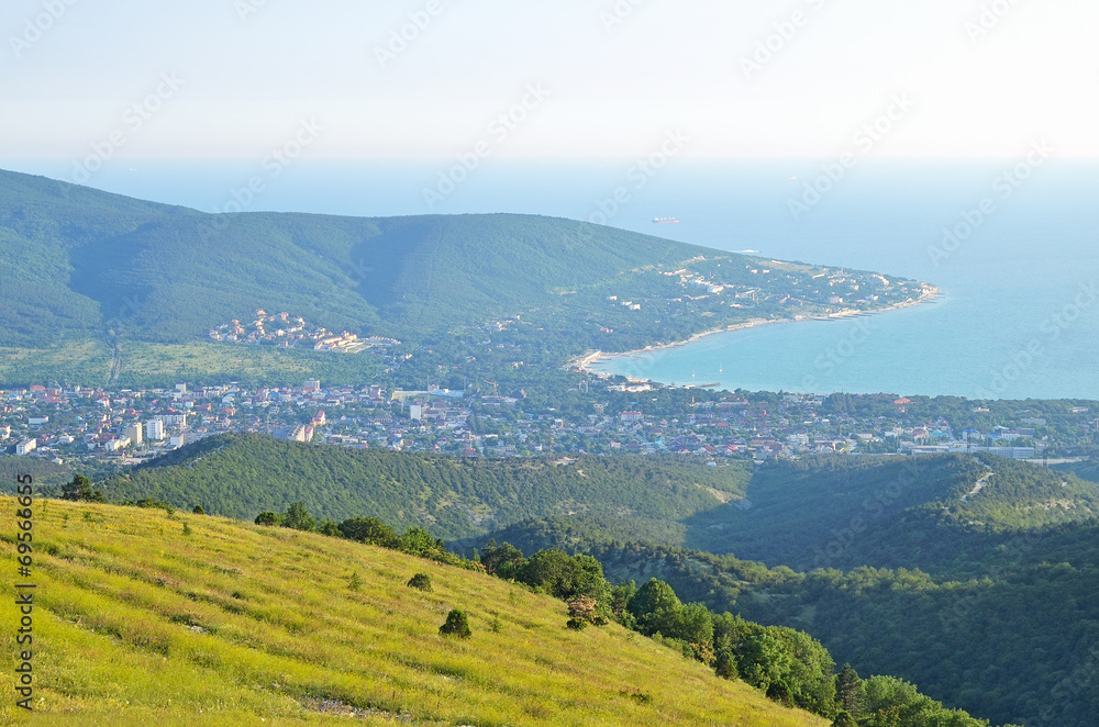 View of Cape Doob in Black Sea, Kabardinka, Russia