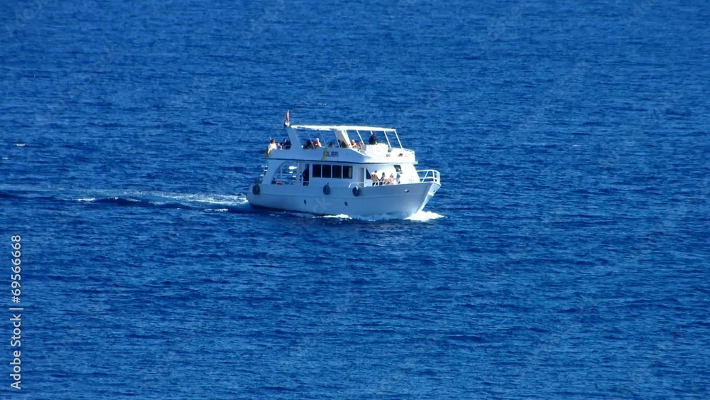 Motor yacht at sea Motor yacht at sea