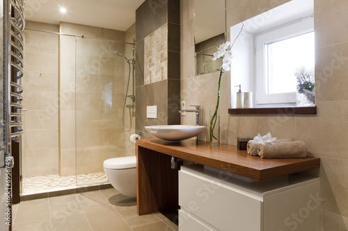 Modern private bathroom interior