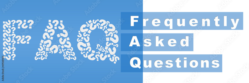 FAQ Filled With Question Mark Blue Stripe FAQ Filled With Question Mark Blue Stripe