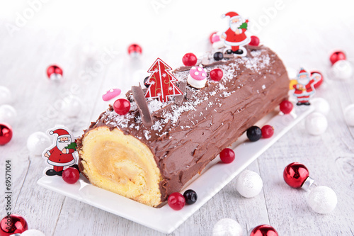 Tableau sur toile yule log