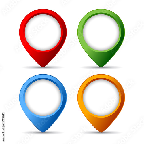 Map location markers